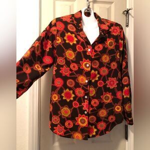Jordan poly shirt size med - vibrant 70’s / 80’s style and colors - NWOT